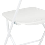 Chaise pliante en plastique, lot de 2 – Bleu/Gris/Rouge/Blanc/Noir/Beige/Marron, capacité de 295 kg