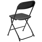 Chaise pliante en plastique, lot de 2 – Bleu/Gris/Rouge/Blanc/Noir/Beige/Marron, capacité de 295 kg