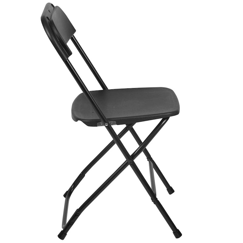 Chaise pliante en plastique, lot de 2 – Bleu/Gris/Rouge/Blanc/Noir/Beige/Marron, capacité de 295 kg