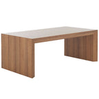 Table basse cascade à bord naturel marron, 109 cm L x 61 cm P x 43 cm H