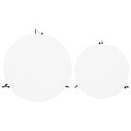 Tables d'appoint gigognes Mid-Century, brun clair / blanc laqué, lot de 2