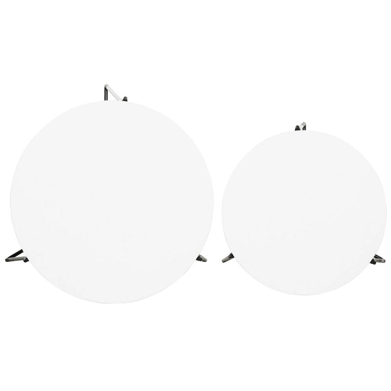 Tables d'appoint gigognes Mid-Century, brun clair / blanc laqué, lot de 2