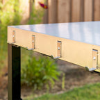Chariot de préparation et de service pour barbecue extérieur en acier inoxydable – 2 étagères, pour 1 personne