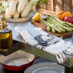 Chariot de préparation et de service pour barbecue extérieur en acier inoxydable – 2 étagères, pour 1 personne