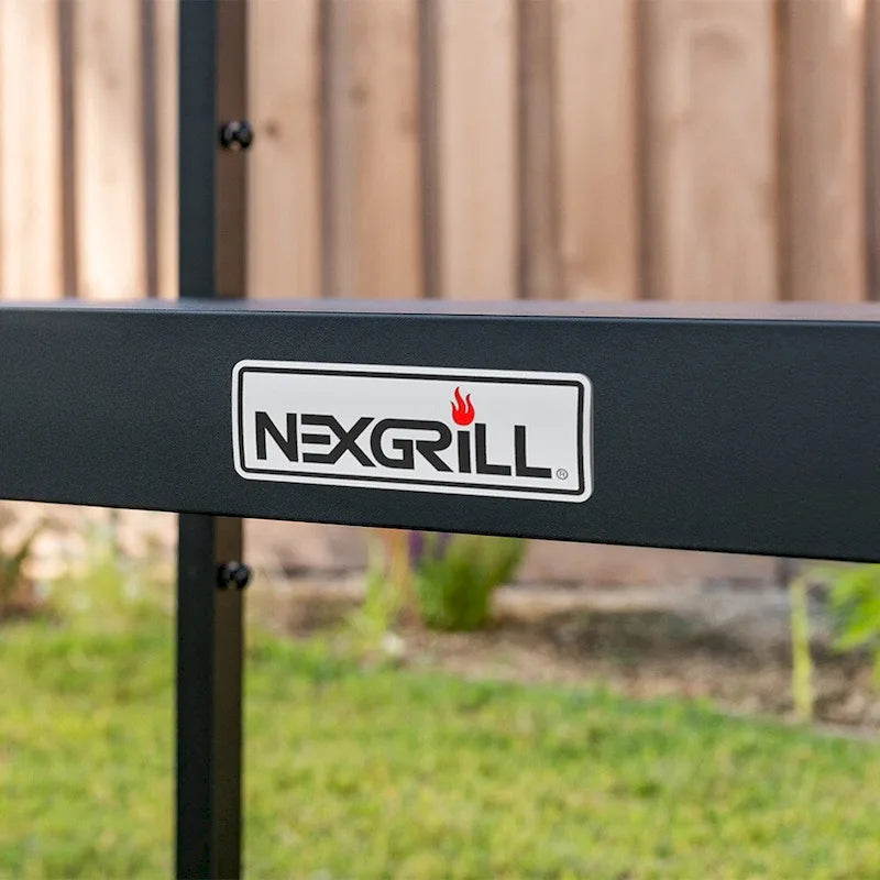 Chariot de préparation et de service pour barbecue extérieur en acier inoxydable – 2 étagères, pour 1 personne