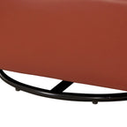 Fauteuil club pivotant et inclinable en cuir pleine fleur bleu nuit / caramel pour 1 personne