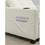 Fauteuil-lit convertible 3-en-1 Vert / Blanc / Gris foncé / Orange, 2 personnes