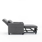 Fauteuil-lit convertible 3-en-1 Vert / Blanc / Gris foncé / Orange, 2 personnes