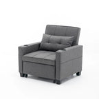 Fauteuil-lit convertible 3-en-1 Vert / Blanc / Gris foncé / Orange, 2 personnes