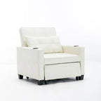 Fauteuil-lit convertible 3-en-1 Vert / Blanc / Gris foncé / Orange, 2 personnes