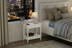 Side Table with Charging Station - 23.62D x 11.81W x 23.62H