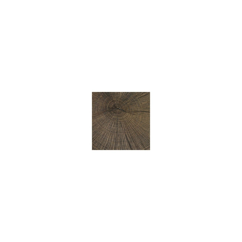 Table d'appoint ronde en placage marron, lot de 2 – 50,8 cm L x 50,8 cm P x 51,13 cm H