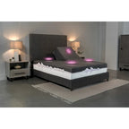 Ensemble matelas et sommier réglable séparé gris Flex Top – Pour 2 personnes