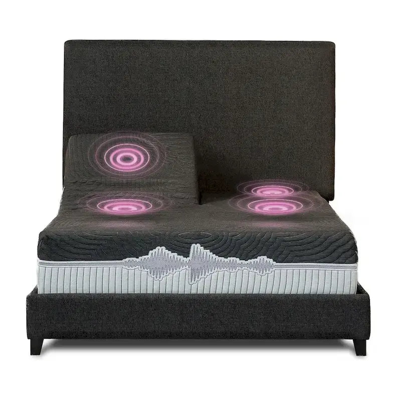 Ensemble matelas et sommier réglable séparé gris Flex Top – Pour 2 personnes
