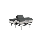 Ensemble matelas et sommier réglable séparé gris Flex Top – Pour 2 personnes