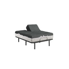 Ensemble matelas et sommier réglable séparé gris Flex Top – Pour 2 personnes