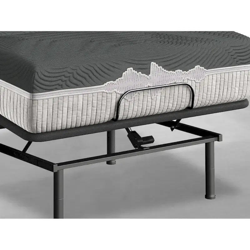 Ensemble matelas et sommier réglable séparé gris Flex Top – Pour 2 personnes