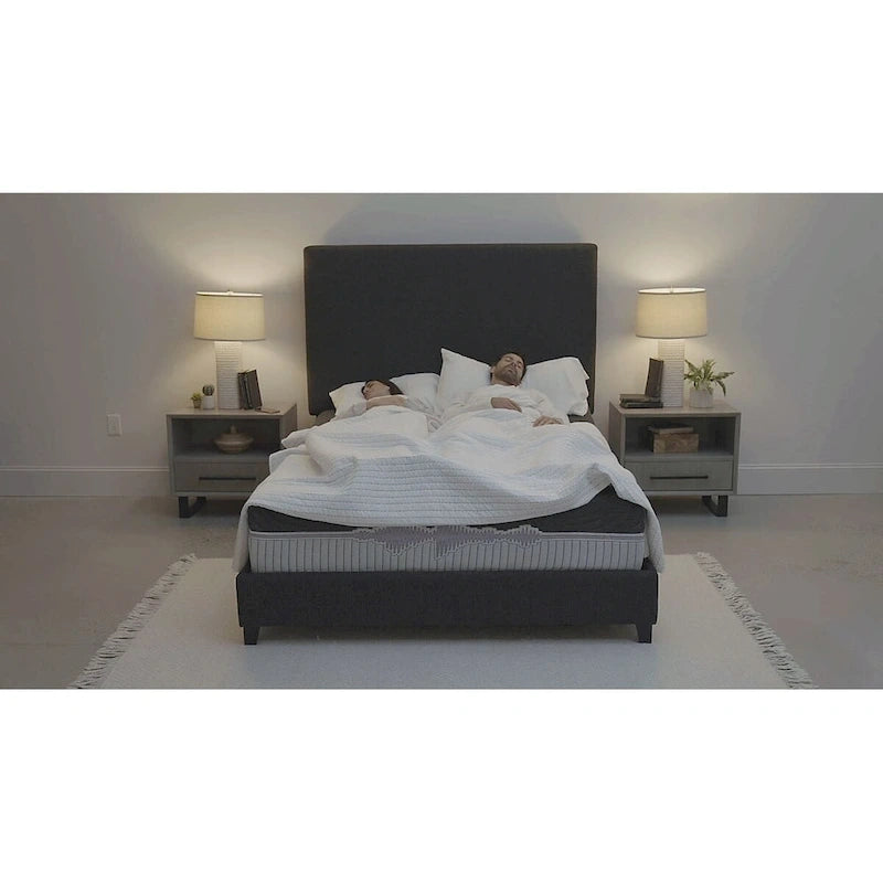 Ensemble matelas et sommier réglable séparé gris Flex Top – Pour 2 personnes
