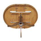 Table à manger ronde sur pied en pacanier avec rallonge de 30,5 cm, pour 4 à 6 personnes
