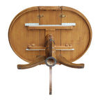 Table à manger ronde sur pied en pacanier avec rallonge de 30,5 cm, pour 4 à 6 personnes
